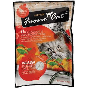 Fussie Cat Bentonite Litter Peach 10l