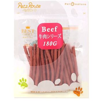 Petz Route Dog Treats Low Fat Beef Jerky 180g