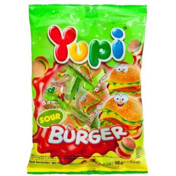 Yupi Mini Sour Burger Gummy Jelly 96g