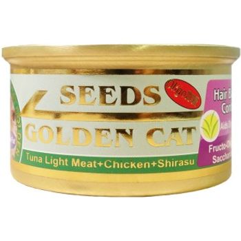 Seeds Golden Cat Canned Food Tuna Light Meat Chicken & Shirasu 80g