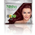 Nisha Creme Hair Color Burgundy 20g Plus 20ml