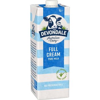 Devondale Uht Full Cream Milk 1l