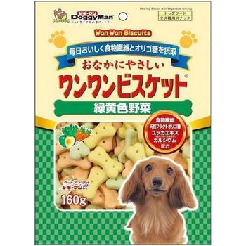 DoggyMan Wanwan Green And Yellow Vegetable Biscuit 160g