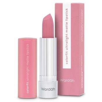Wardah Colorfit Ultralight Matte Lipstick 01 Parfait Pink 3.6g