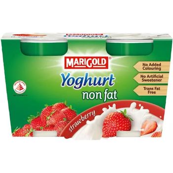 Marigold Yoghurt Non Fat Strawberry 130g