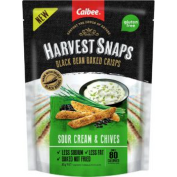 Harvest Snaps Black Bean Crisps Sour Cream & Chives 85g