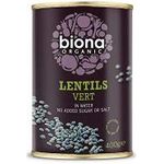 Biona Organic Canned Lentils Vert 400g