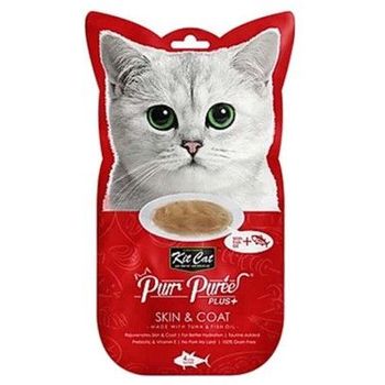 Kit Cat Purr Puree Plus Cat Treat Tuna For Skin And Coat 15g