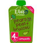 Ella’s Kitchen Organic Pears, Peas And Broccoli Baby Pouch 4+ Months 120g