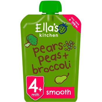 Ella’s Kitchen Organic Pears, Peas And Broccoli Baby Pouch 4+ Months 120g