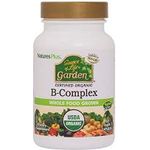 NaturesPlus Source of Life Garden Certified Organic B Complex 60 Vegan Capsules Complete Vitamin B Supplement Energy Booster Vegetarian Gluten 30 Servings