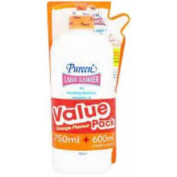 PUREEN ORANGE LIQUID CLEANSER VALUE PACK 750ML+600ML