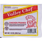 Valley Chef Frozen Chicken Franks 340.2g