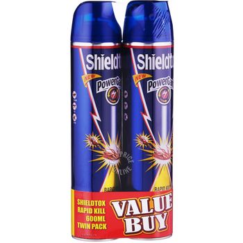 Shieldtox Rapid Insect Killer Spray Powergard 2 x 600ml