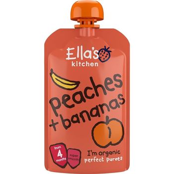 Ella's Kitchen Stage 1 From 4 Months Organic Peaches And Bananas 120g