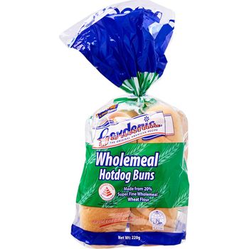 Gardenia Wholemeal Buns Hotdog 220g