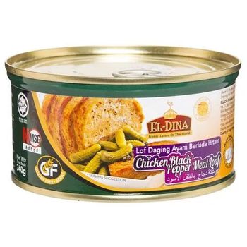 El-Dina Meat Loaf Black Pepper Chicken 340g
