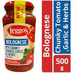 Leggo’s Pasta Sauce - Bolognese (Chunky Tomato, Garlic & Herbs) 500g