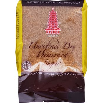 Pagoda Unrefined Dry Demerara Sugar 500g