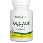 Nature's Plus Folic Acid as Methylfolate 800mcg 90 Tablets