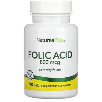 Nature's Plus Folic Acid as Methylfolate 800mcg 90 Tablets