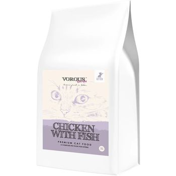 Vorous Recipe Chicken with Fish And Rice Dry Food for Kitten 2kg
