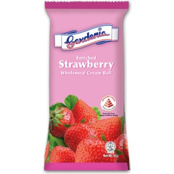 Gardenia Enriched Strawberry Wholemeal Cream Roll 65g