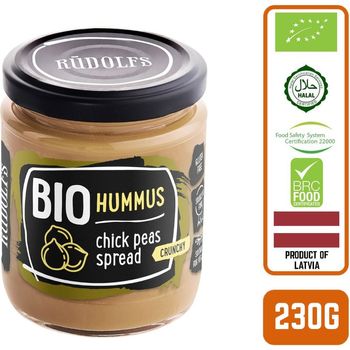 Rudolfs Rudolfs Organic Crunchy Hummus Vegetable Spread 230g