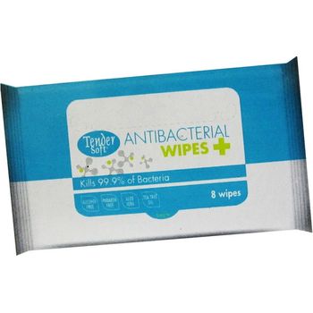 Tender Soft Antibacterial Wipes 8 sheets