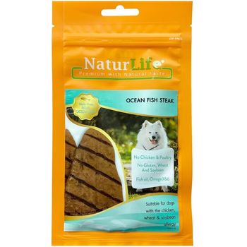 NaturLife Dog Treat Ocean Fish Steak Flavor 50g