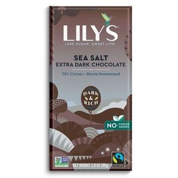 Lily's Sea Salt Extra Dark Chocolate Bar 80g
