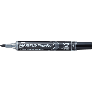 Pentel Maxiflo White Board Marker Flex Bullet Tip Black 6mm