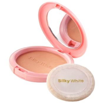 Silky White Compact Powder 02 Peach Glow 12g