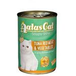 Aatas Cat Canned Food Soupy Stew Red Meat Tuna & Vegetables 400g