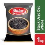 Malar Black Urad Dal Whole 1kg