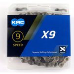 KMC X9 Chain- 9spd- Silver/Gray- 116L