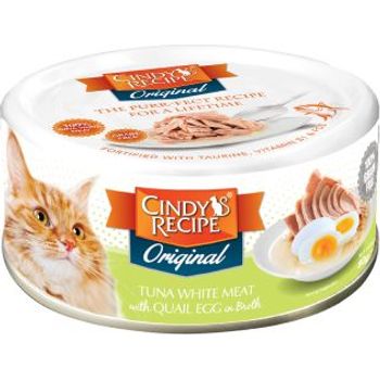 Cindy's Recipe Cat Can White Meat Tuna + Quail Egg 80g