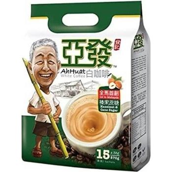 Ah Huat White Coffee Hazelnut And Cane Sugar 15pcs 38g