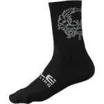 Ale Cycling Q Skin Skull Cycling Socks Black