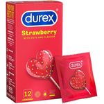 Durex Strawberry Flavoured Condoms 12 Pack