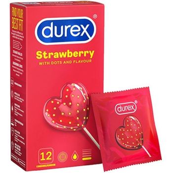 Durex Strawberry Flavoured Condoms 12 Pack