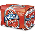 Anchor Smooth Pilsener Beer Can 6 Pack 323ml