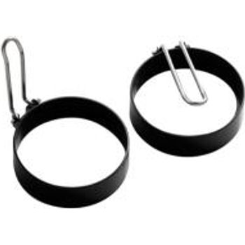 Premier Housewares Nonstick Egg Rings With Folding Handles 7.5cm Set Of 2