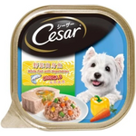 Cesar Naturally White Fish with Vegetables Pate Dog Food 100g