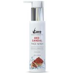 VCare Natural Red Sandal Face Wash With Thanaka Extract For Men And Women 100ml