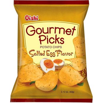 Oishi Gourmet Picks Potato Chips Salted Egg Flavor 60g