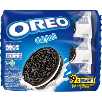 Oreo Sandwich Vanilla Cookies 9 Pack 29.4g