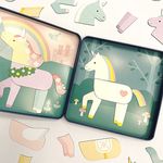 Petit Collage On The Go Magnetic Play Set Unicorns