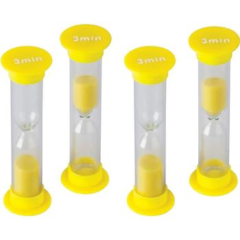 Teacher Created Resources 3 Minute Sand Timer Small Pack of 4