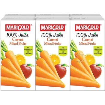Marigold Packet Juice Carrot Mixed Fruits 6pcs 200ml